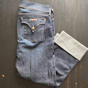 Hudson Ginny Crop Straight Cuffed Jeans